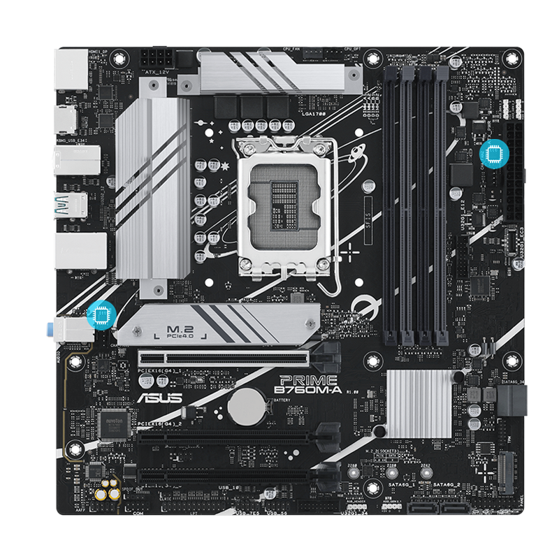 TARJETA MADRE ASUS PRIME B760M-A LGA1700 M-ATX DDR5 90MB1EK0-M0EAY0 NEGRO / BLANCO